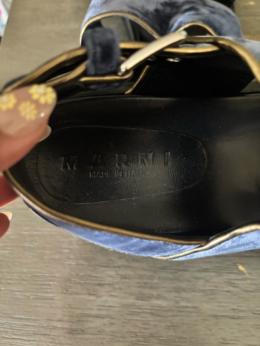 Marni Women's Fussbett Embellished Velvet Slingback Sandals - Picture 9 of 13